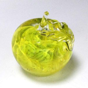 Swirl Apple Yellow Paperweight by WheatonArts